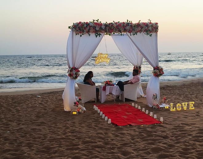 Candle Light Dinner In Goa at Calangute Beach Image