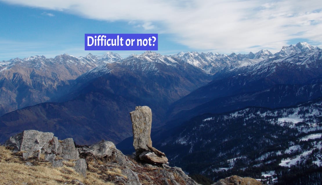 How difficult is Kedarkantha trek?