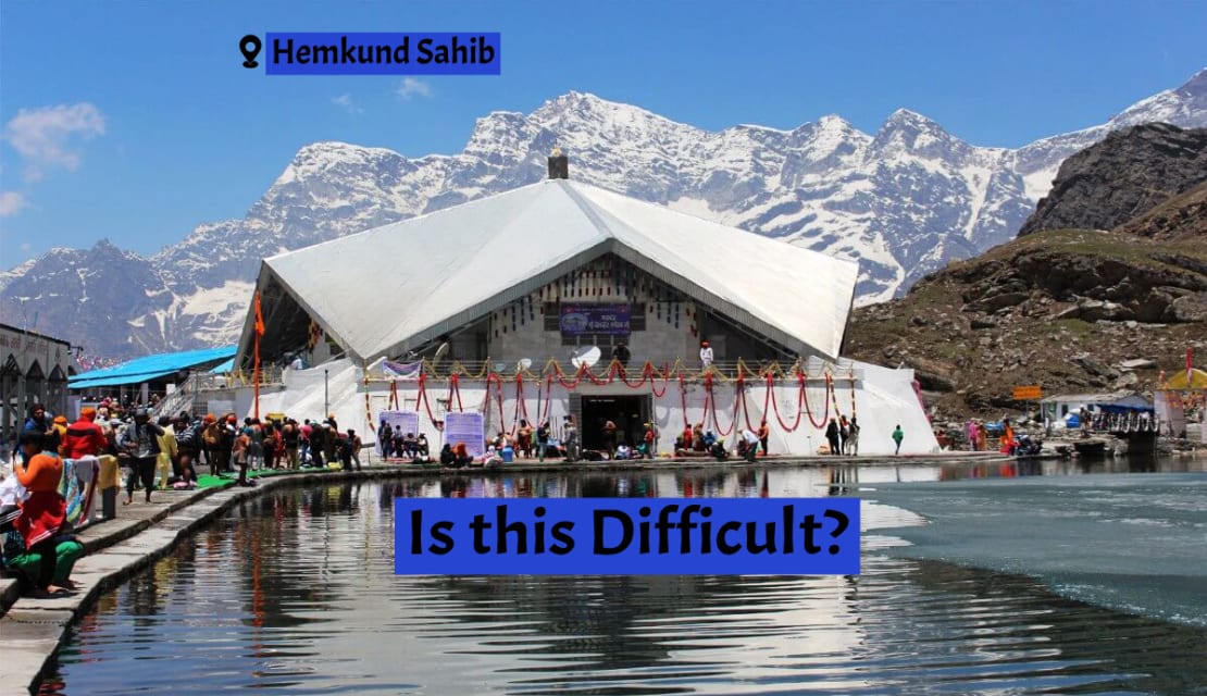 How difficult is hemkund sahib trek?