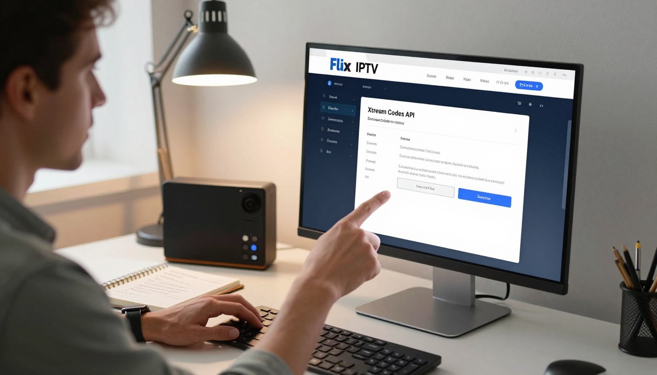 Person schaut Flix IPTV Smarters Pro auf großem Smart TV im Wohnzimmer – IPTV Pro 2026 optimiert für Smart TV