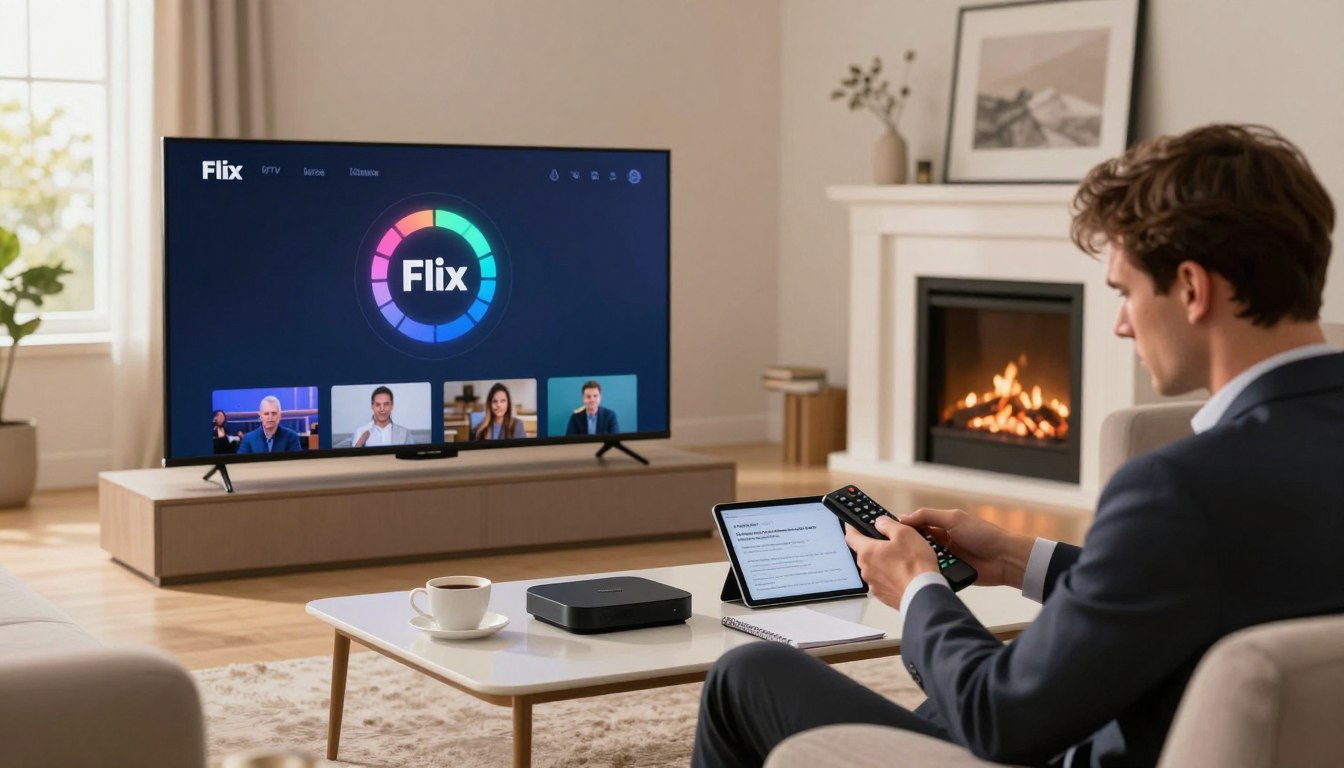 Techniker richtet IPTV Router und Streaming-Box ein – Flix IPTV ruckelt Lösungen gegen Buffering 2026