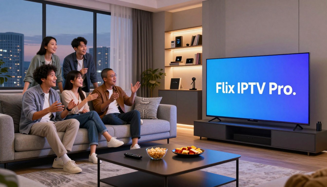 IPTV Anbieter Deutschland Vergleich – Logos von MagentaTV, Vodafone, Flix IPTV Pro mit Kategorien Pricing, Channels, Streaming Quality und Support