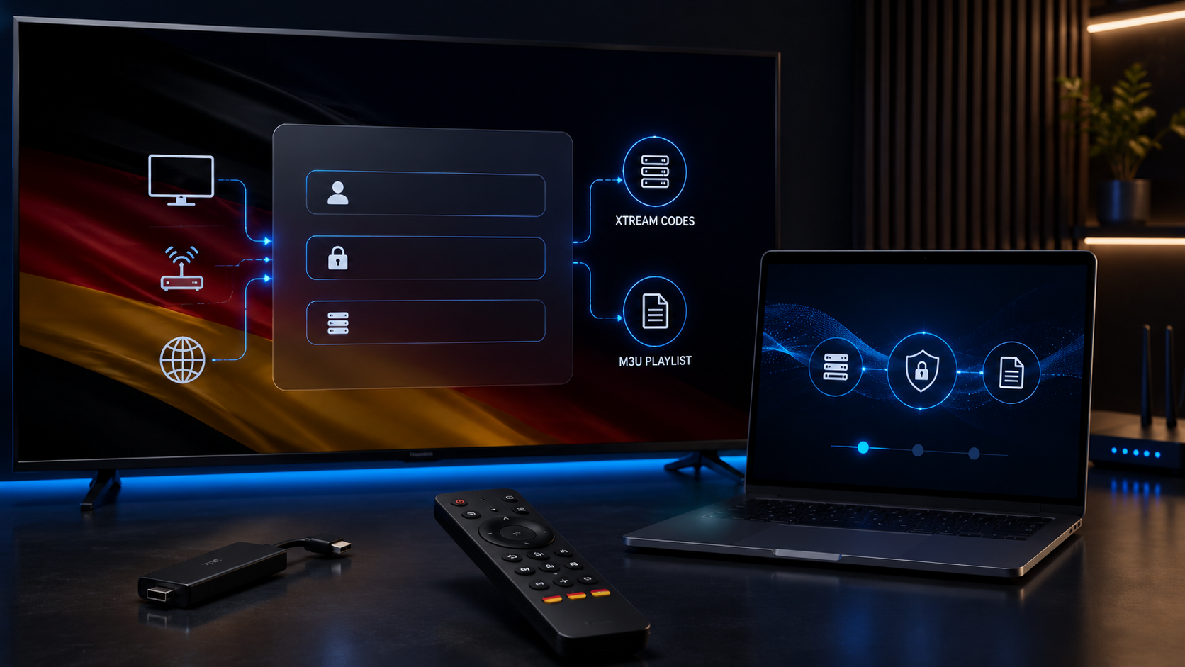 IPTV Login mit Xtream Codes und M3U auf Smart TV