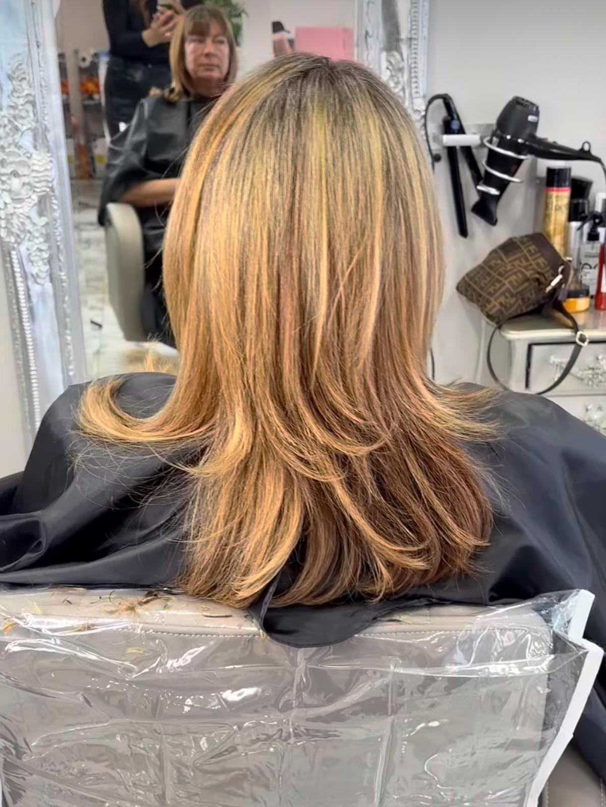 Blow dry and pin curled