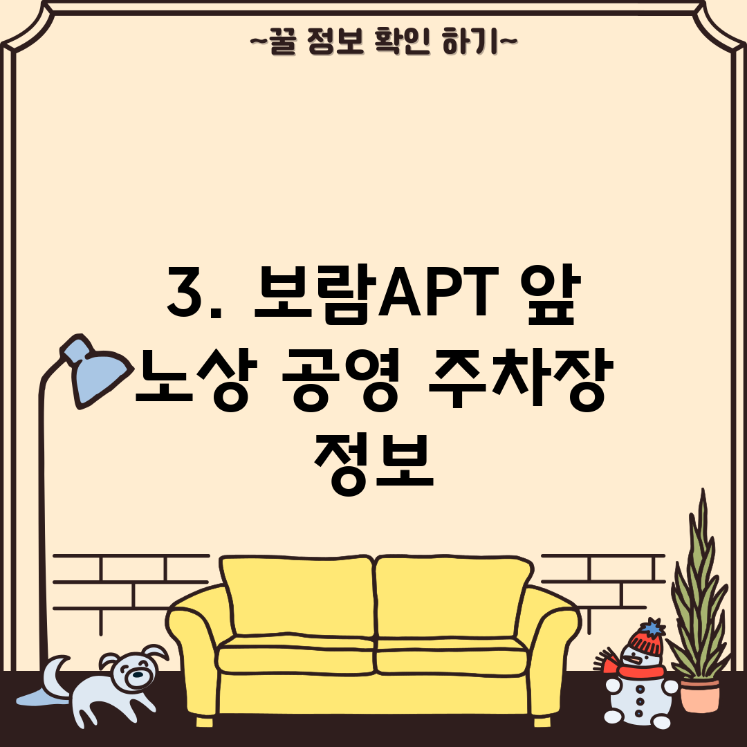3. 보람APT 앞 노상 공영 주차장 정보