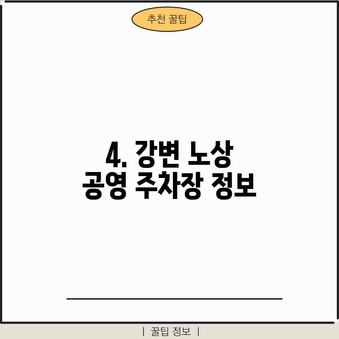 4. 강변 노상 공영 주차장 정보