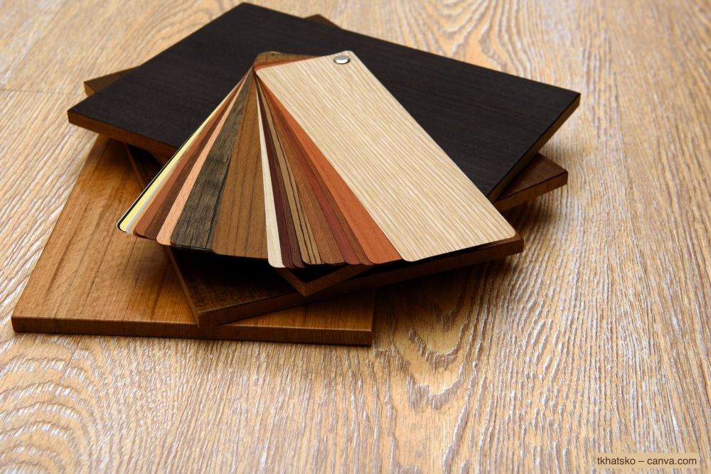 Palette de cartes d'échantillons de stratifiés