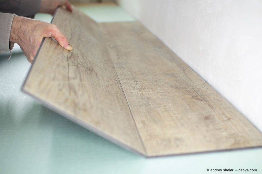 Pose de la deuxième rangée de stratifié