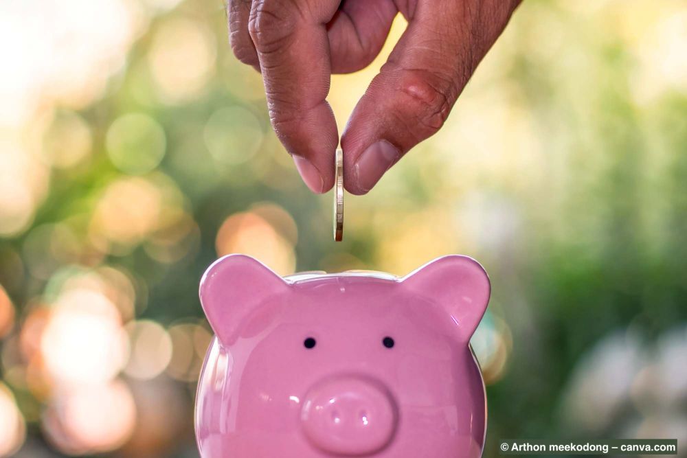 Mensch-wirft-Geld-in-ein-Sparschwein
