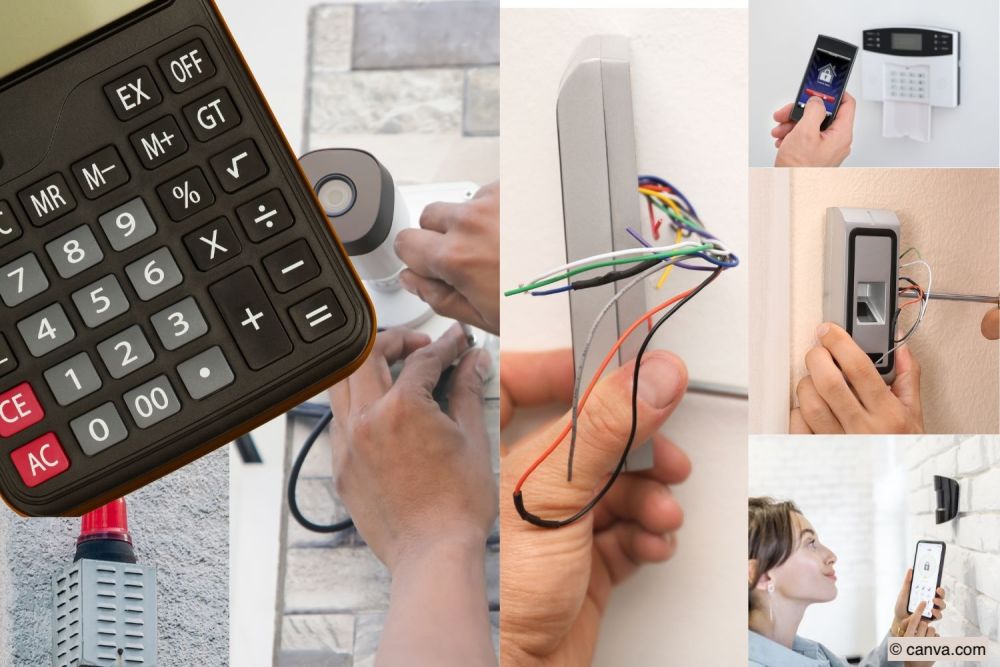 Rechner-kalkuliert-Alarmanlagenpreis