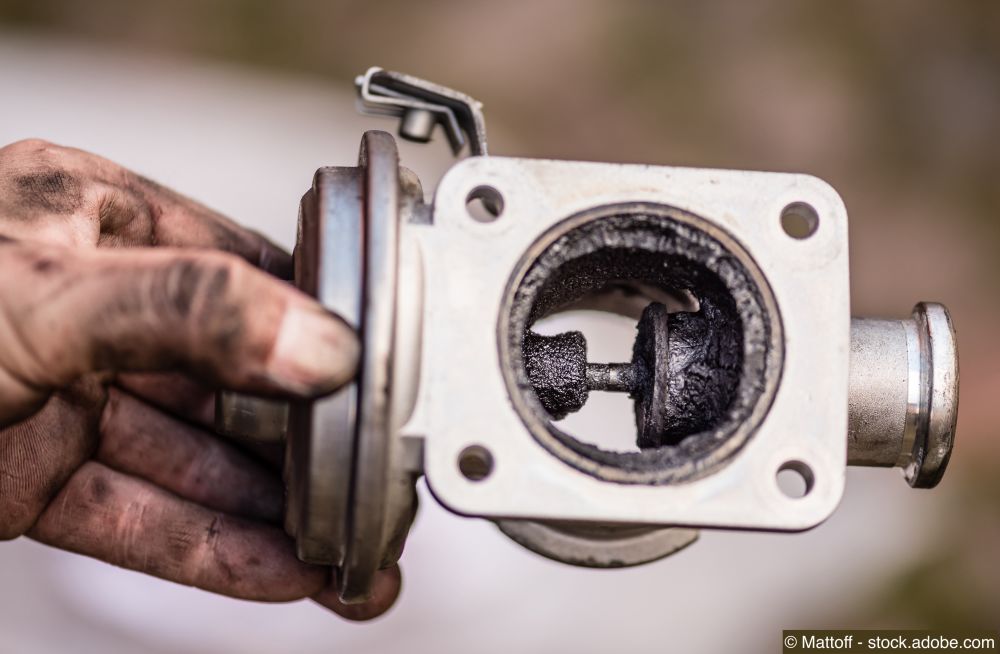 Nahaufnahme: verschmutztes AGR-Ventil