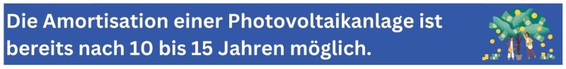 Amortisation einer Photovoltaikanlage