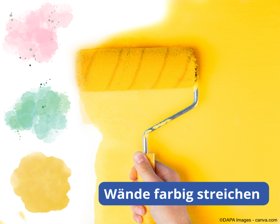 Wände in gelb streichen