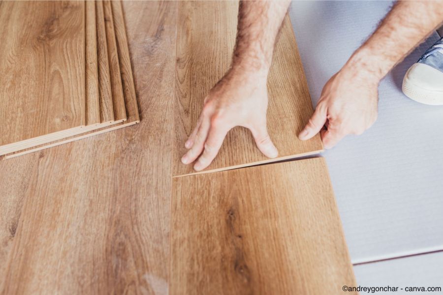 Pose flottante d'un parquet