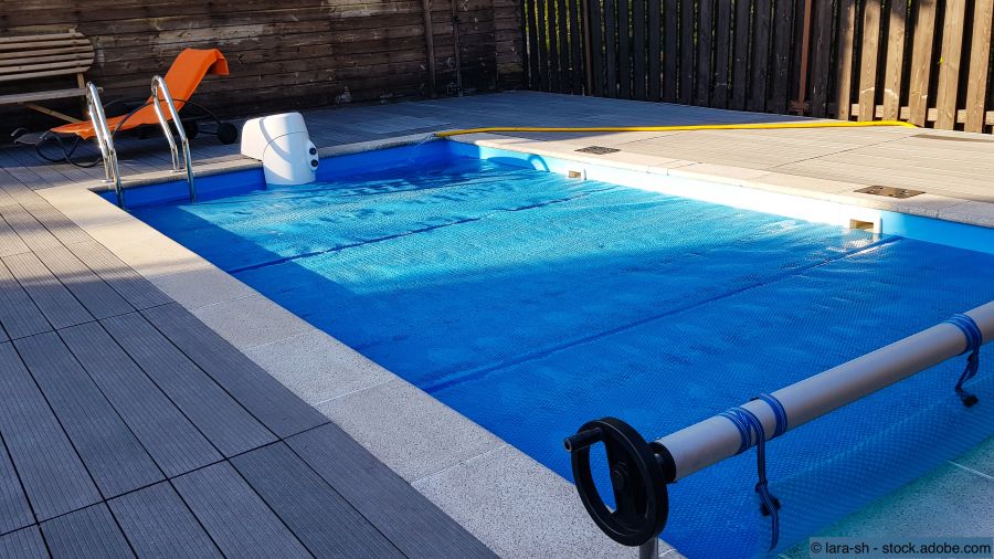 Schwimmbadabdeckung zum Schutz vor Schmutz, Laub, Heizung und Kühlwasser