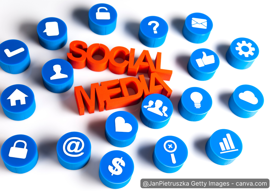 Social media network Symbole