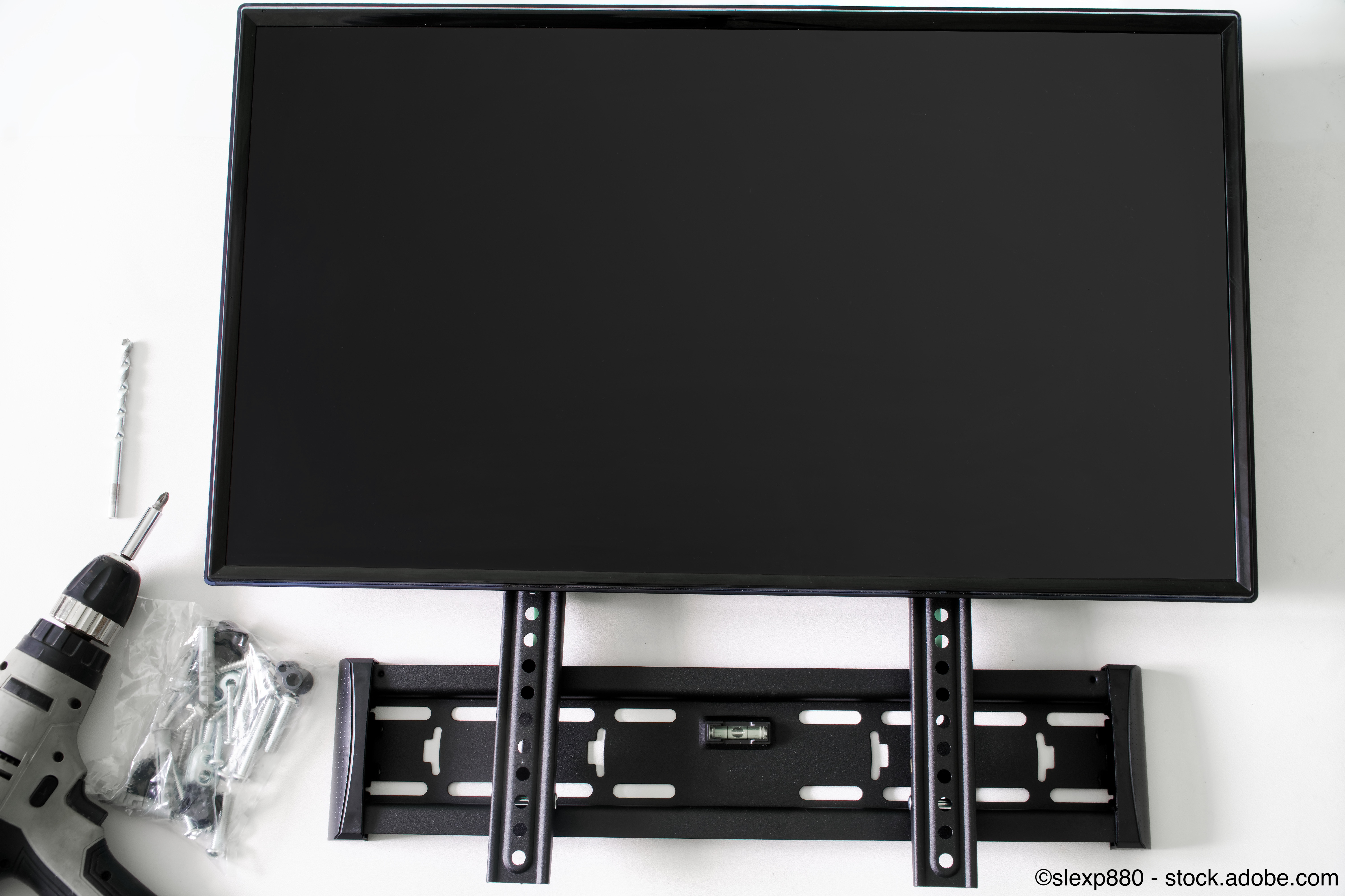 Fernseherhalterung an einer Wand
