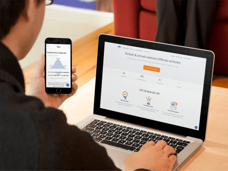 Benutzer besucht die Webseite von Ofri