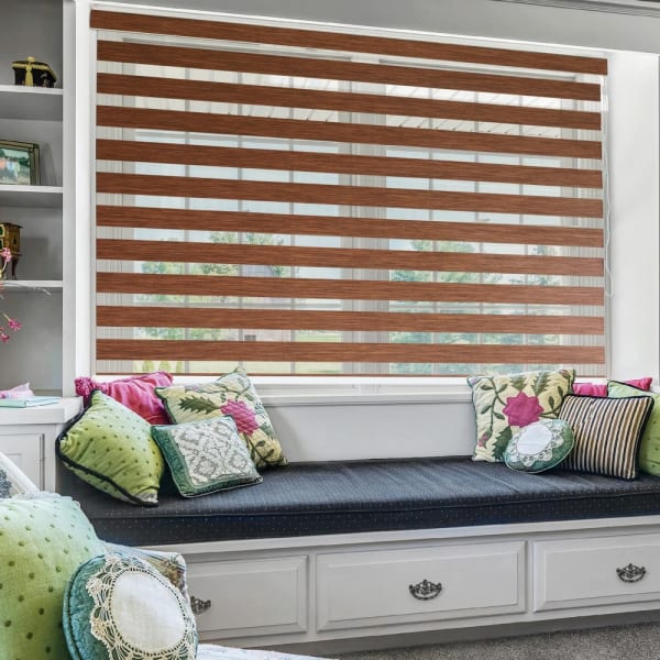 ZEBRA BLINDS CURTAIN (wood color)