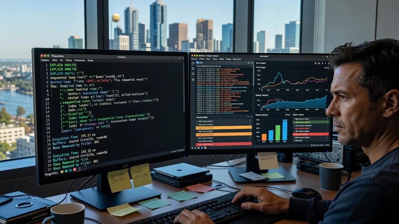 Melbourne CBD Database Architecture & MySQL/PostgreSQL Tuning