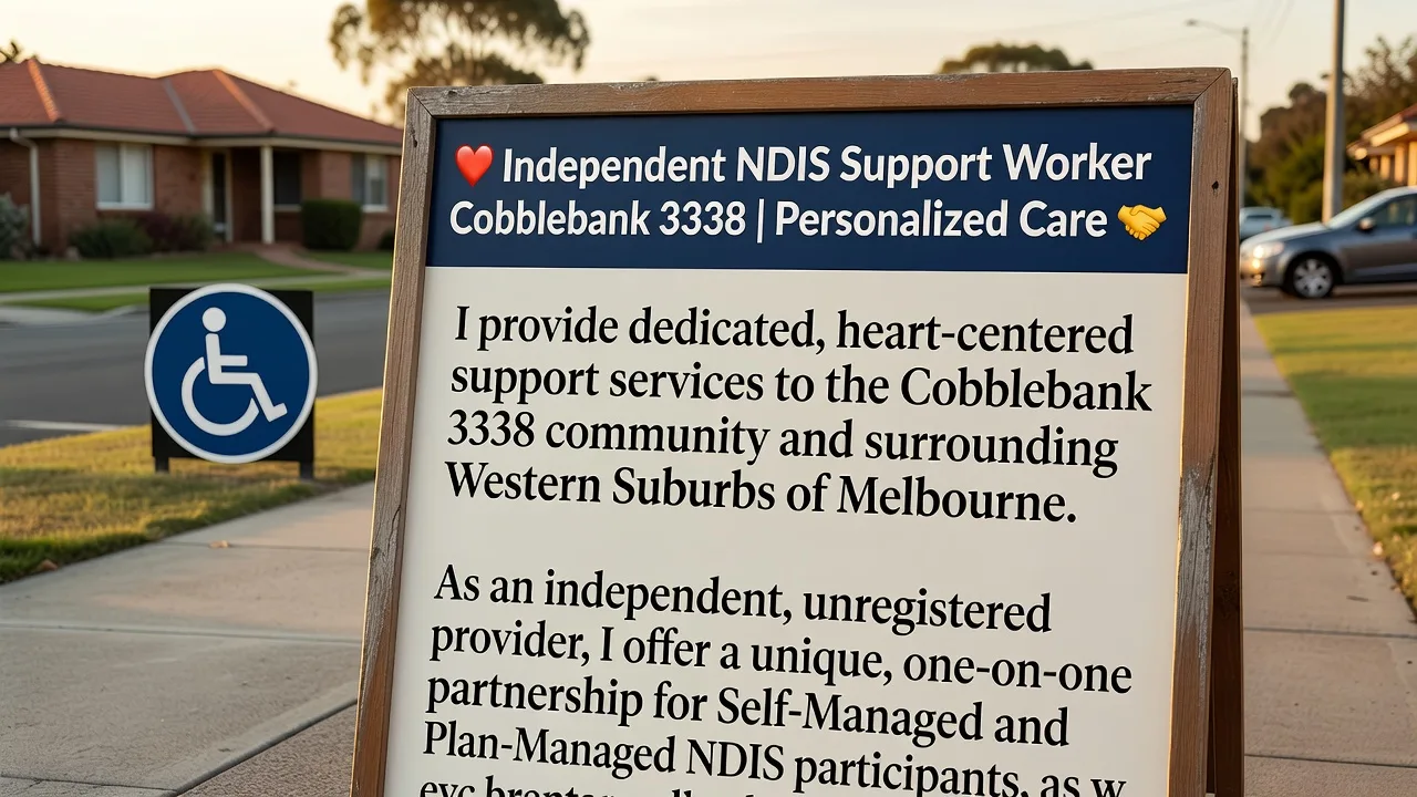 ♿ Independent NDIS Support Worker Cobblebank 3338 | Personalized Care 🤝
