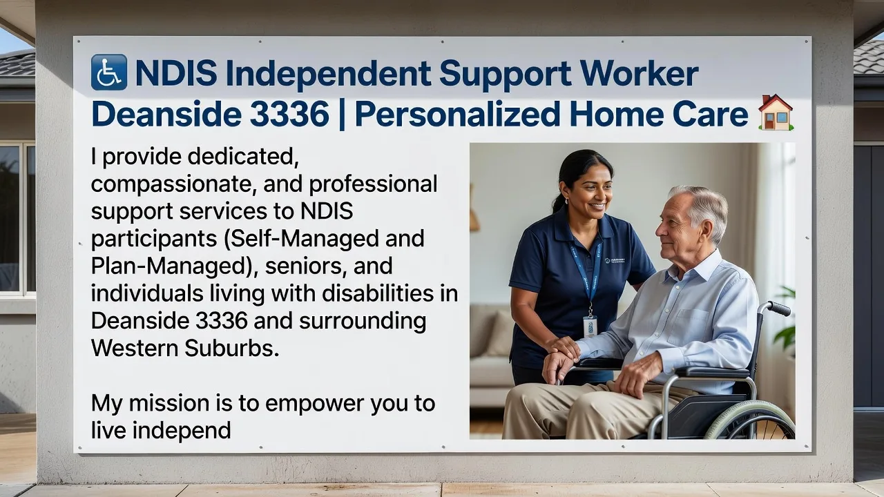 ♿ NDIS Independent Support Worker Deanside 3336 | Personalized Home Care 🏡