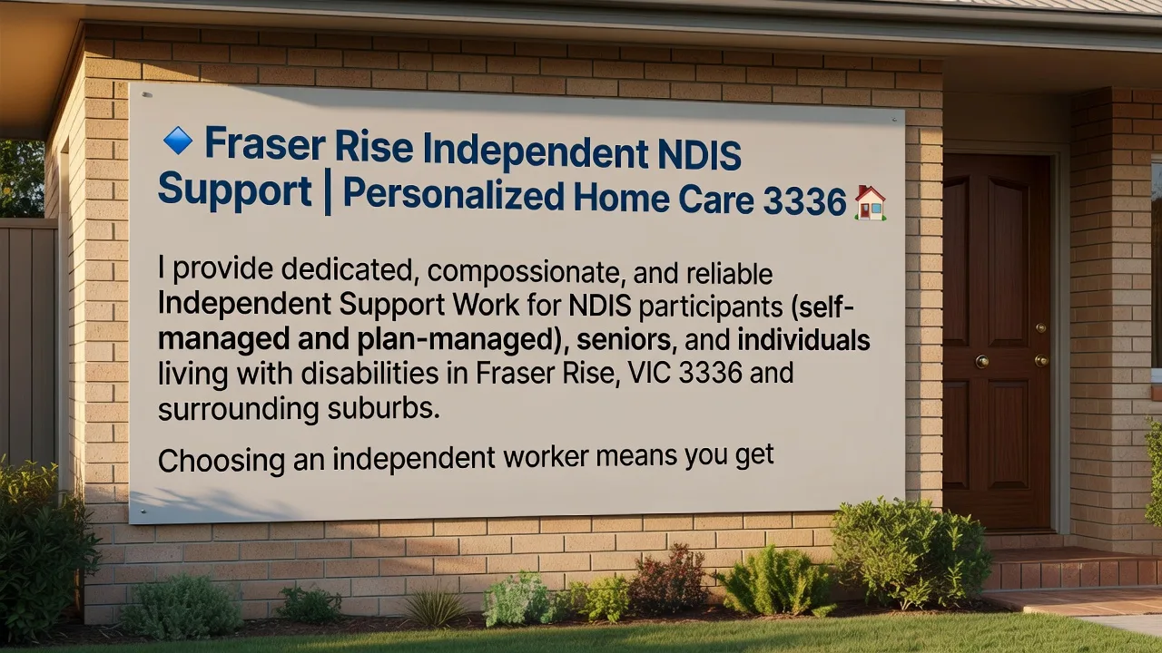 ♿ Fraser Rise Independent NDIS Support | Personalized Home Care 3336 🏡