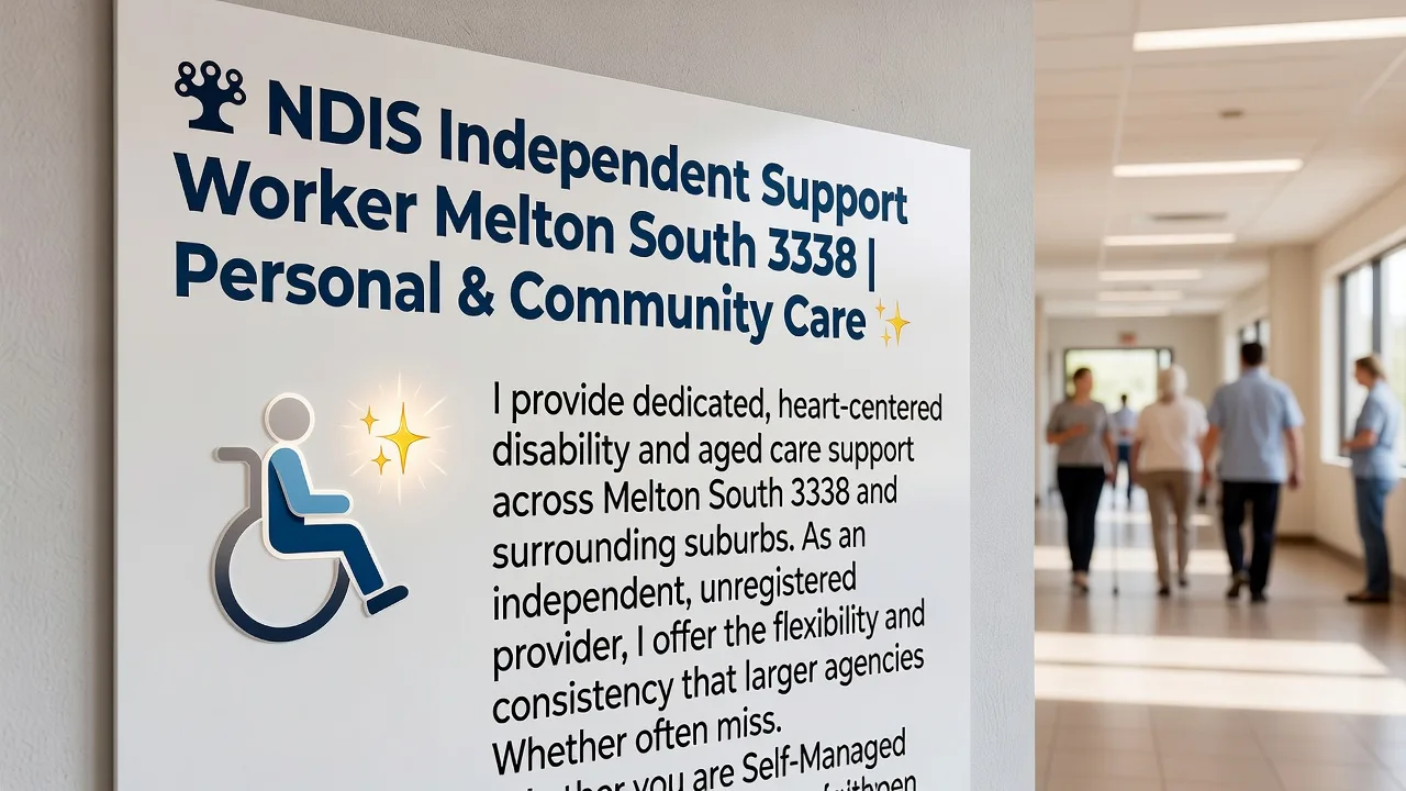 ♿ NDIS Independent Support Worker Melton South 3338 | Personal & Community Care 🌟