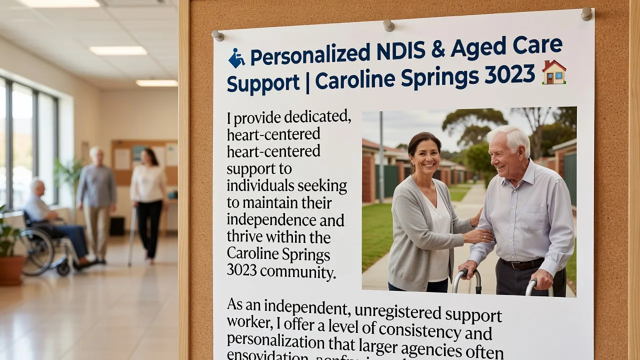 ♿ Personalized NDIS & Aged Care Support | Caroline Springs 3023 🏠