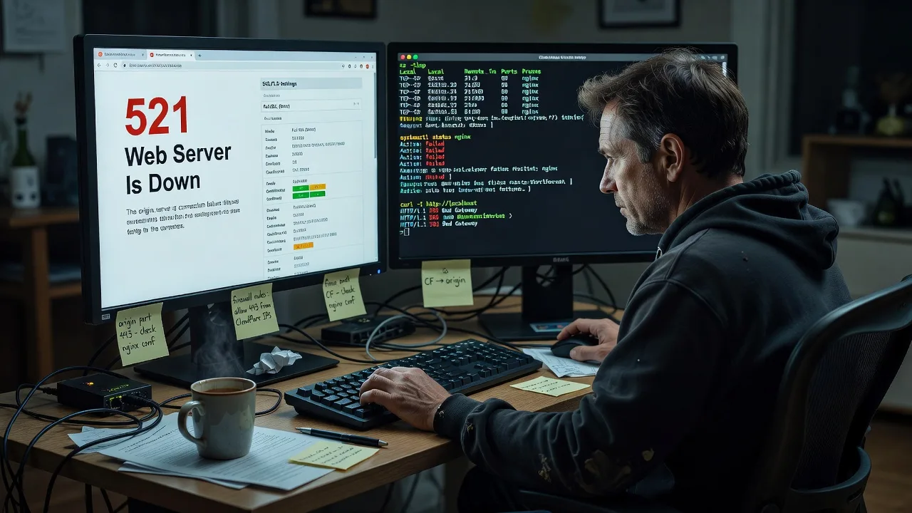 Cloudflare Error 521 Web Server Is Down — Remote Fix