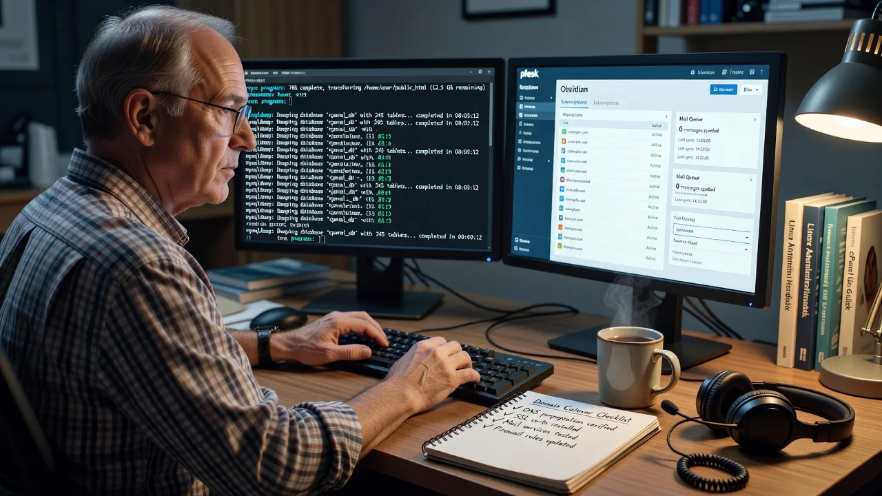 cPanel to Plesk Obsidian Hosting Account Migration | Remote