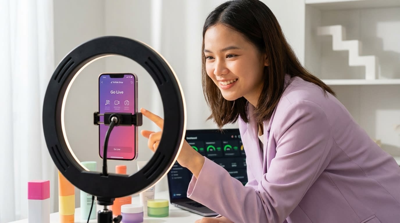 Confident Tiktok Shop Creator Ready To G A