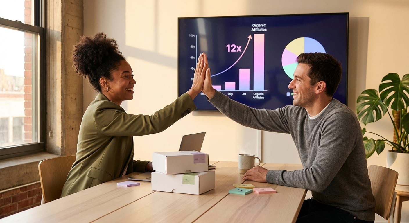 Data Driven Strategy Guide For Brands Doing Marketing Team Celebrating Optimized Tik A