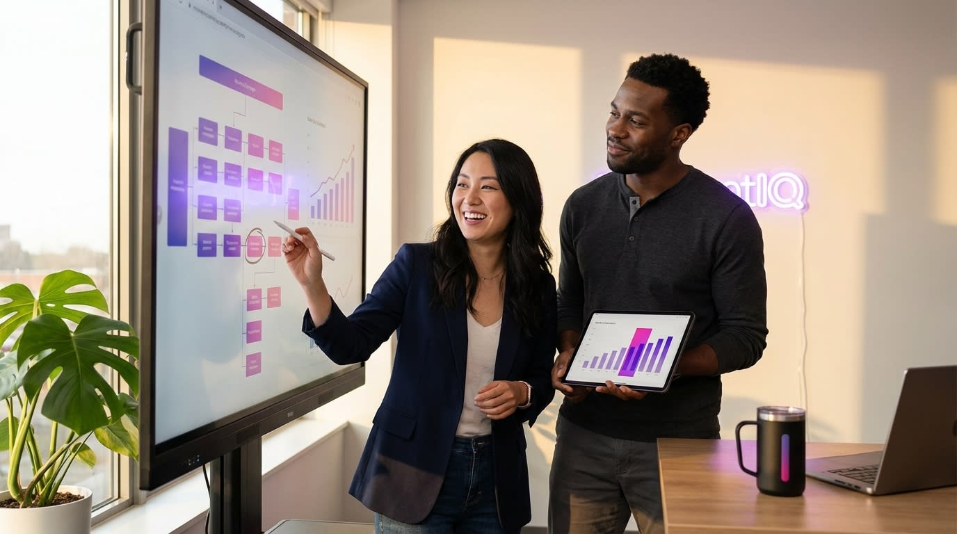 MomentIQ strategists reviewing optimized TikTok Shop campaign structure with improved CPA results