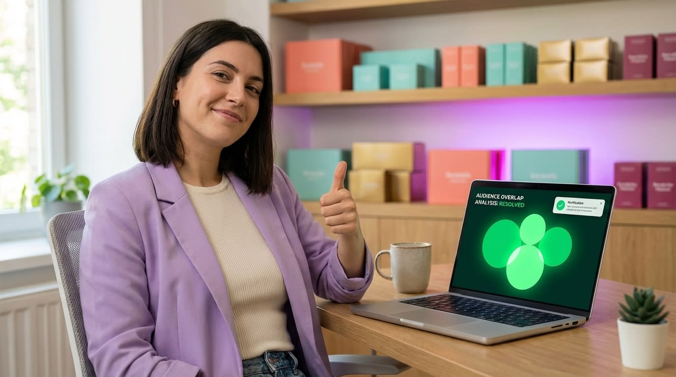 TikTok Shop audience overlap analysis showing cleanly separated campaign segments with zero crossover