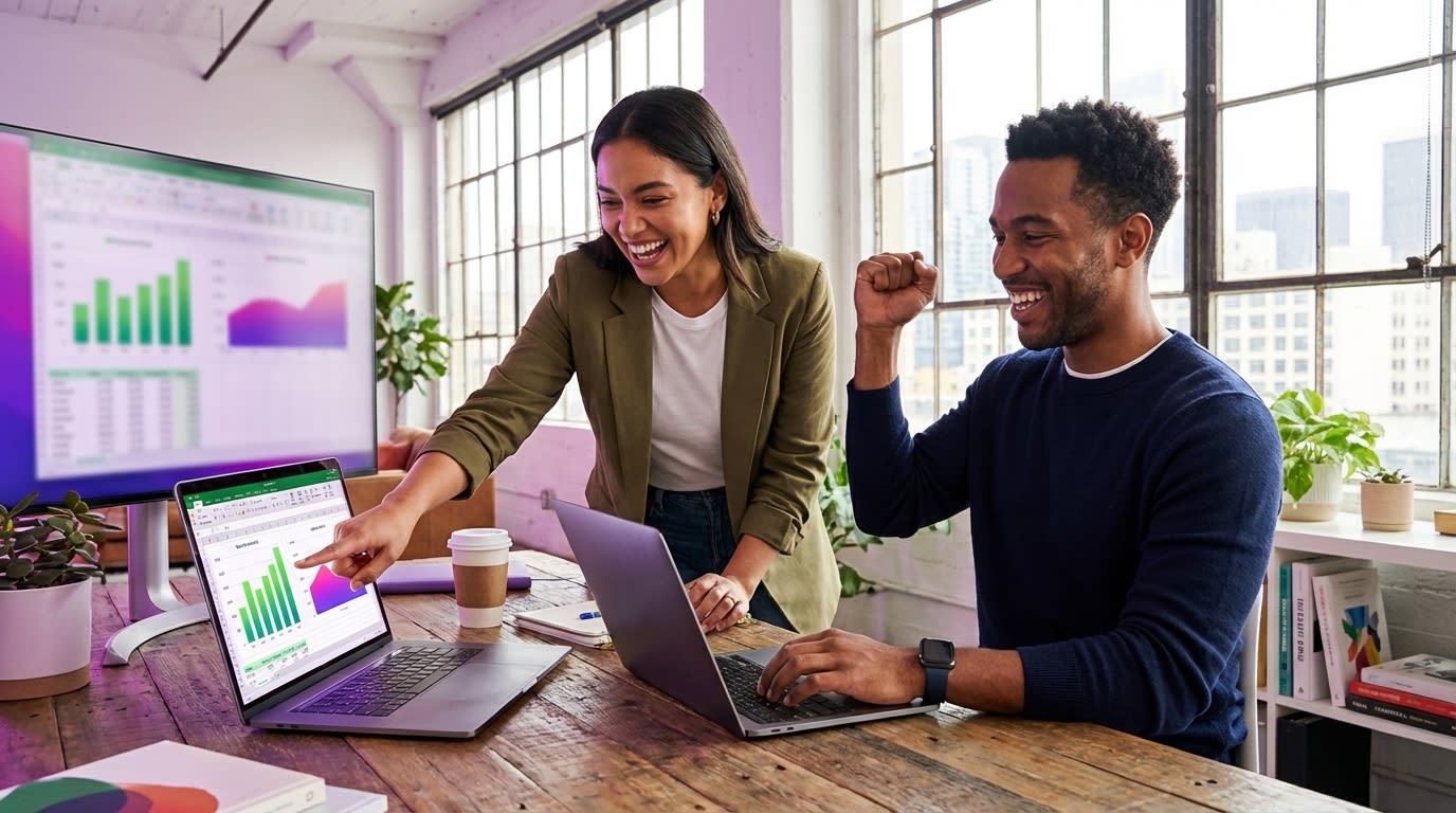 Marketing team comparing TikTok Shop CPA benchmarks showing top quartile performance