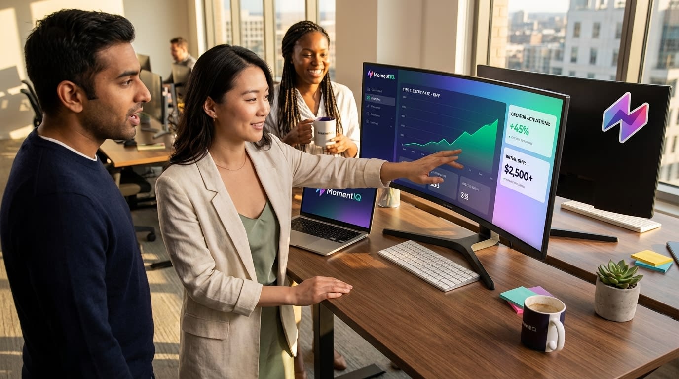 Aspirational view of a leading brand's headquarters, with teams working on TikTok Shop strategies inside.