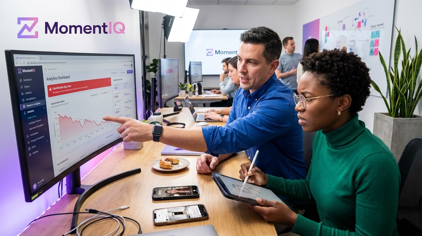Cheerful warehouse worker giving thumbs-up with a packed TikTok Shop order, organized inventory in background