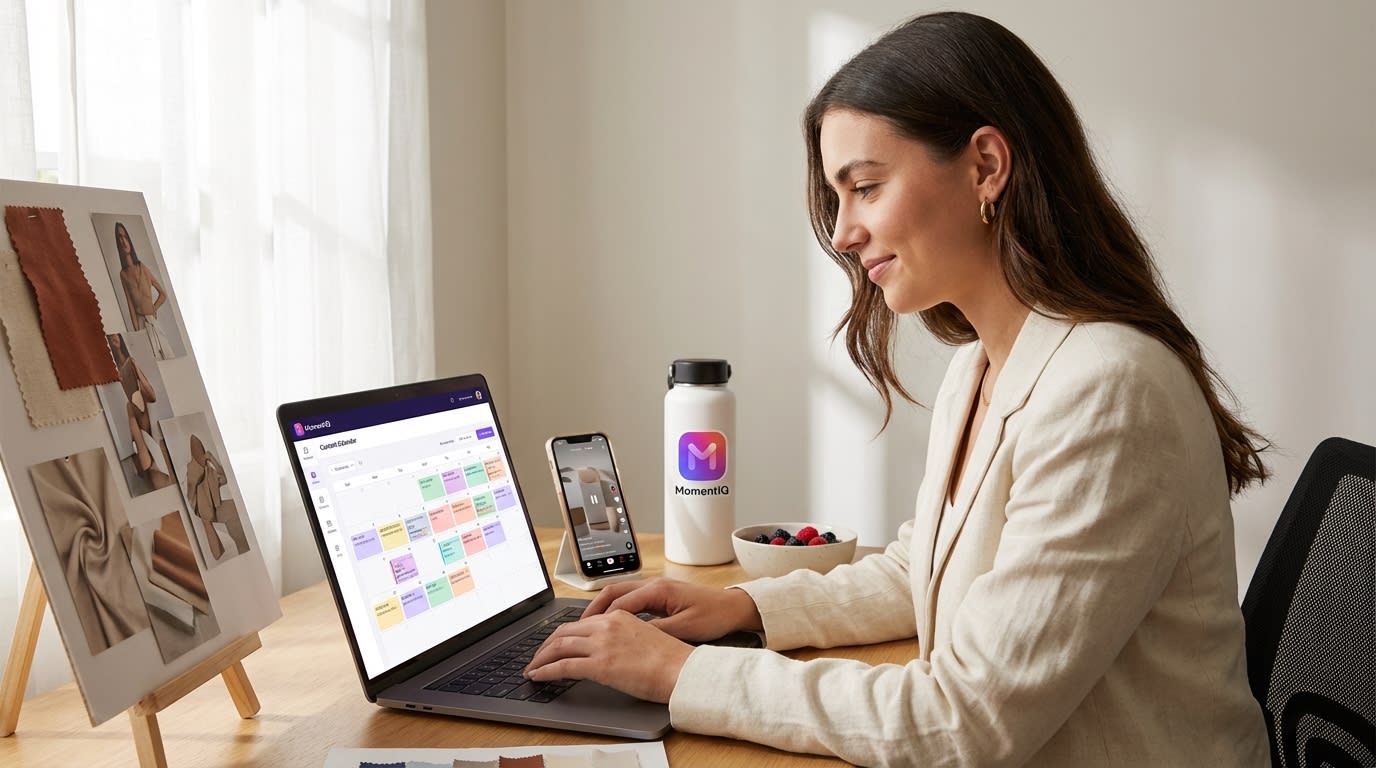TikTok Shop content creator strategically scheduling brand videos for consistent posting
