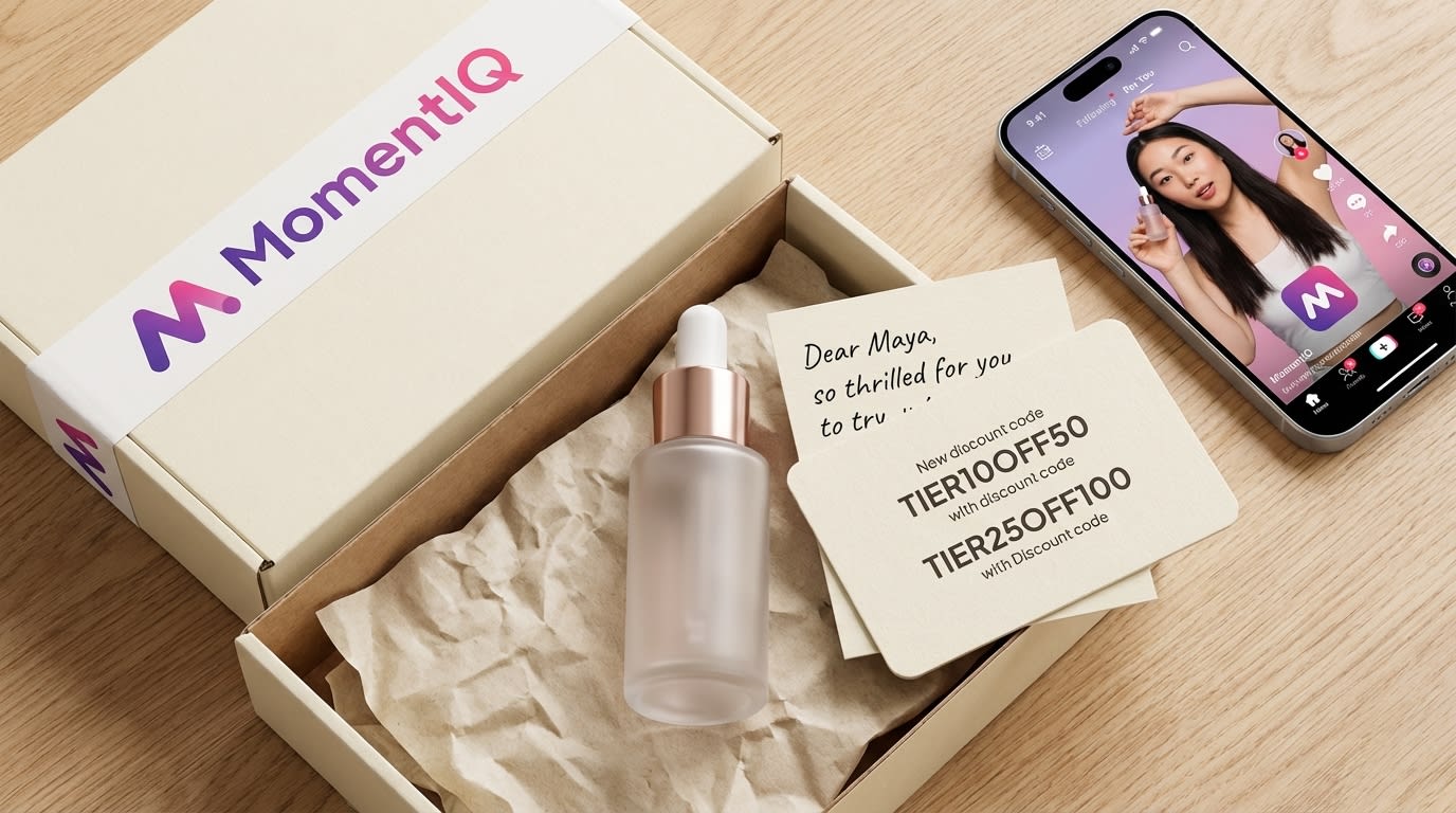 Overhead flat lay of a TikTok Shop product bundle with a 'Buy Together & Save' promotion