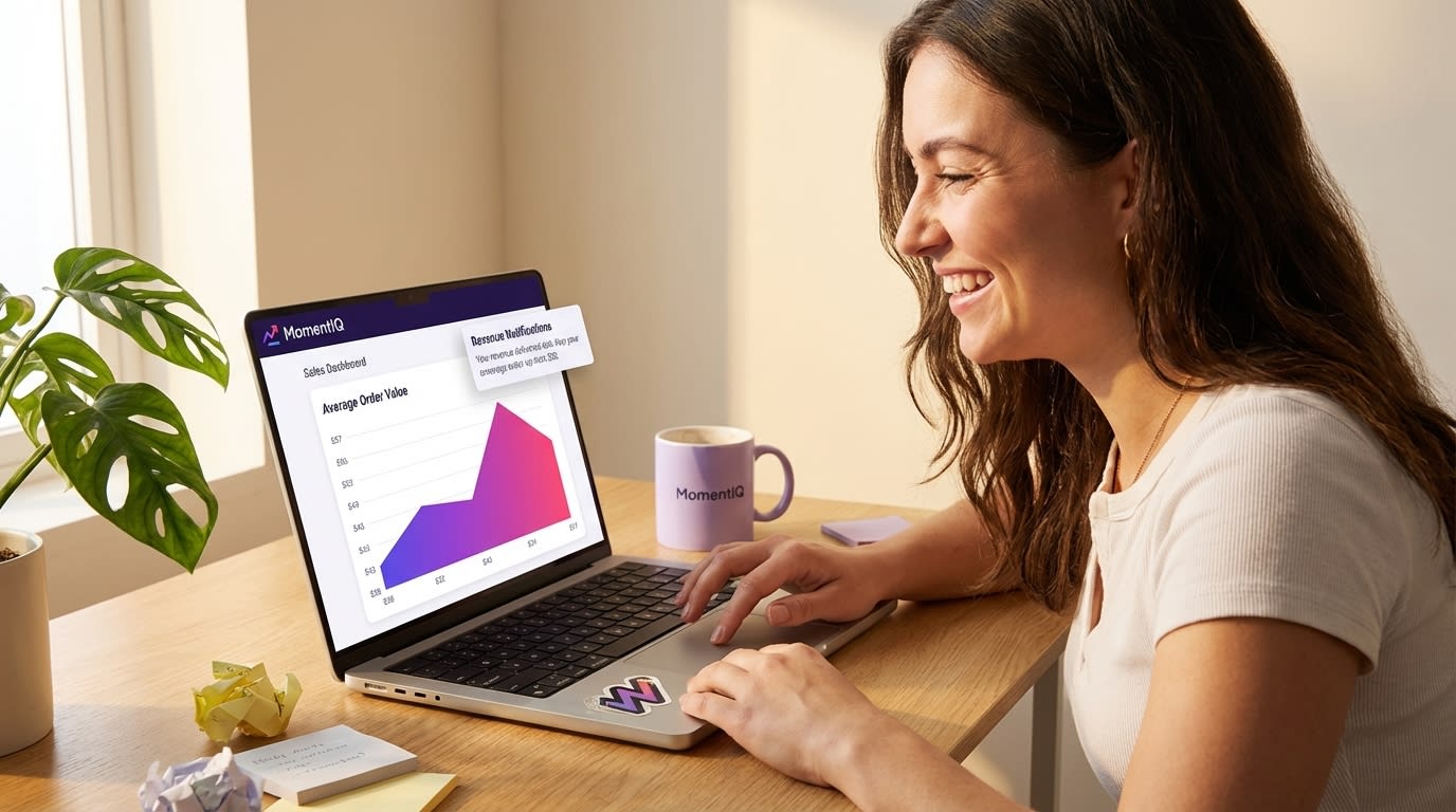 TikTok Shop sales dashboard showing a significant increase in Average Order Value