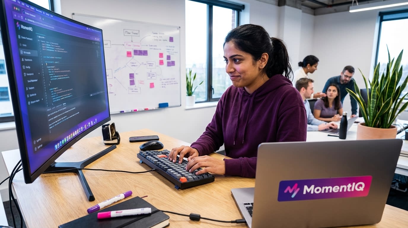 Developer building a custom TikTok Shop creator portal, showing code and dashboard features.