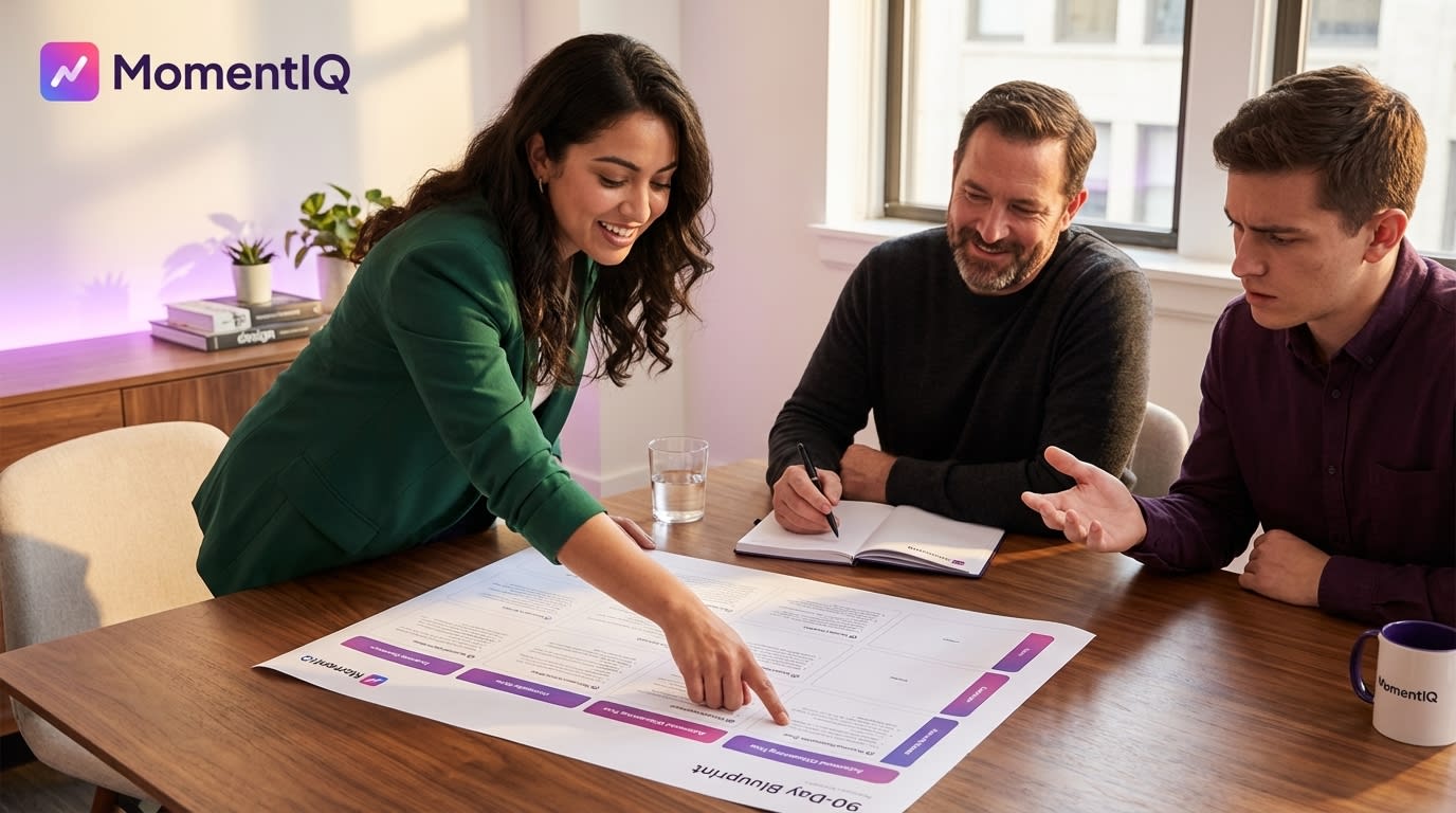 Team reviewing a 90-day TikTok Shop ambassador program blueprint, focusing on Phase 1 infrastructure.