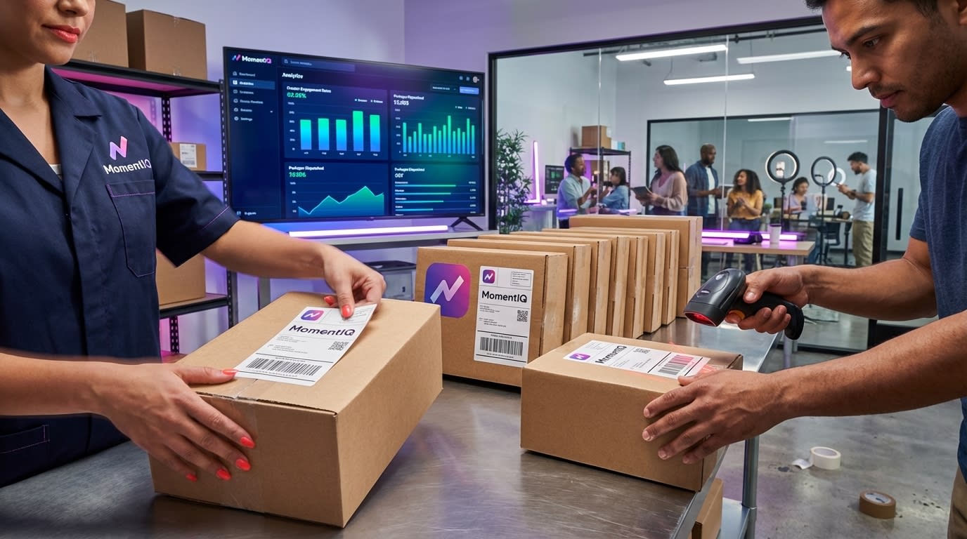 Hand carefully packaging a luxurious, branded product for a TikTok creator seeding campaign.