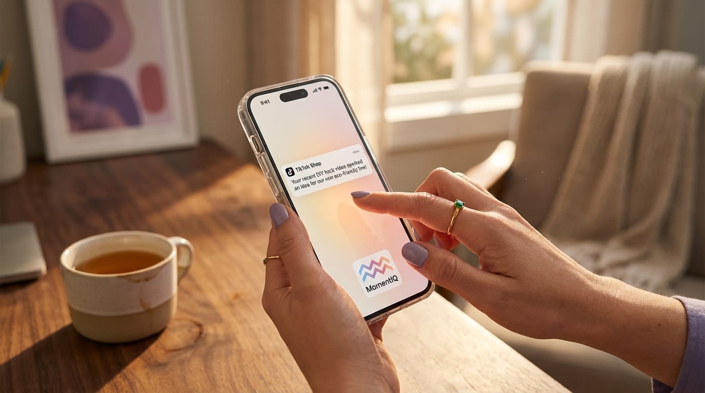 TikTok Shop creator about to open an intriguing brand DM notification