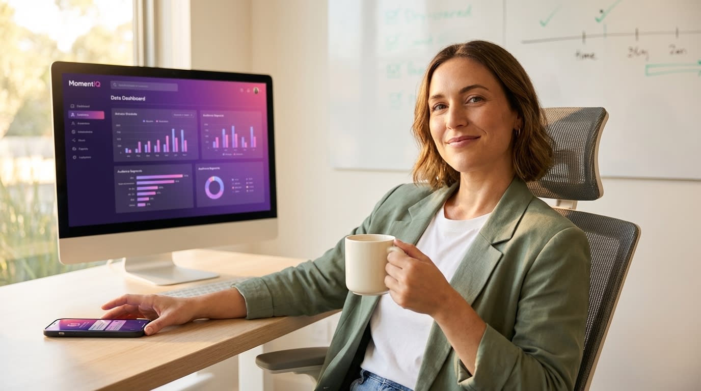 Confident marketing manager building TikTok Shop retargeting audiences on ads manager dashboard