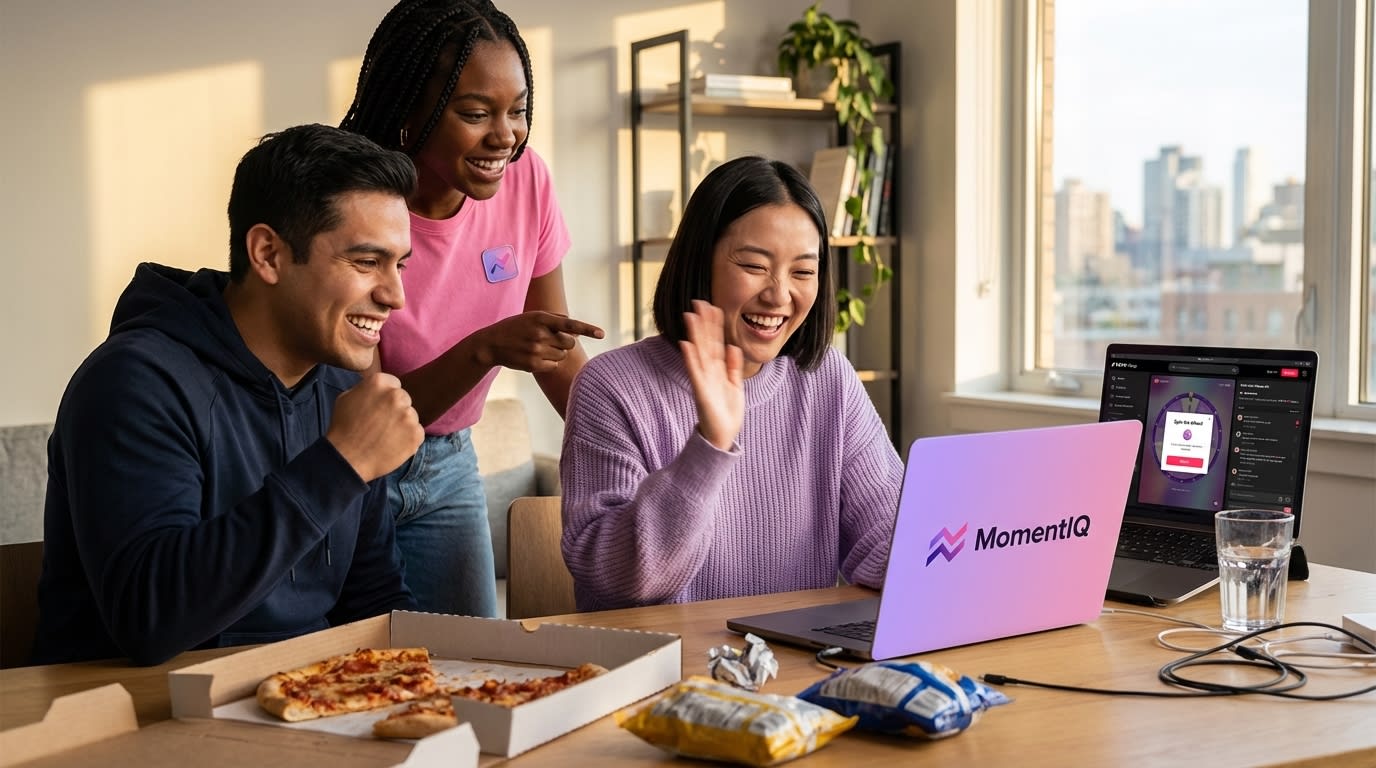 Team celebrating a successful 'Spin the Wheel' outcome on a TikTok Shop live stream.