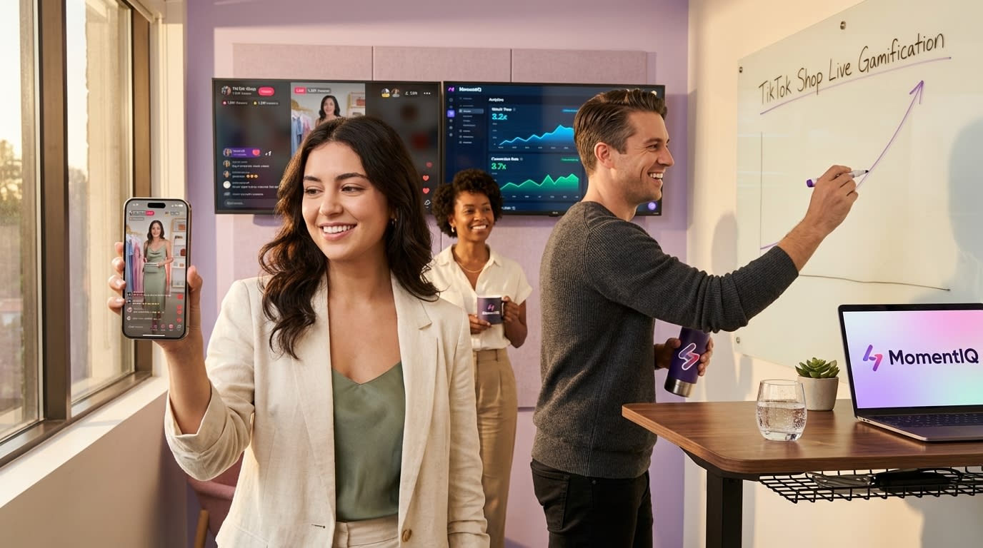 TikTok Shop team celebrating viral product video and live viewer growth in a war room