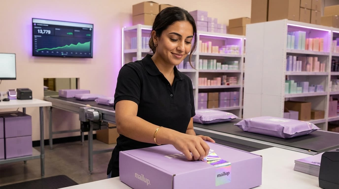 TikTok Shop warehouse team fulfilling orders driven by lookalike audience campaigns with live order counter