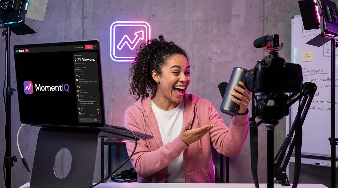 Excited creator unboxing a 'TikTok Shop Creator Pack' for product seeding